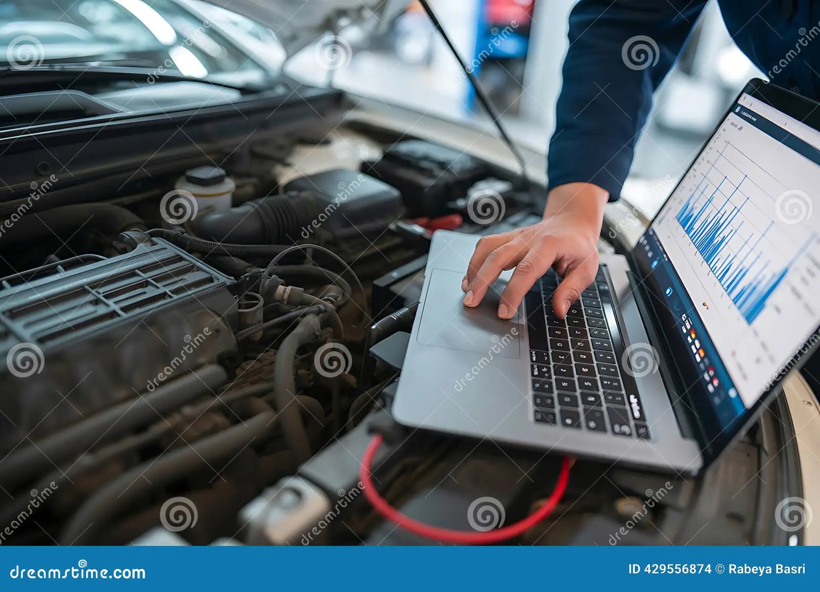 Technician performing ECU diagnostics at a Raceroms authorized dealer workshop